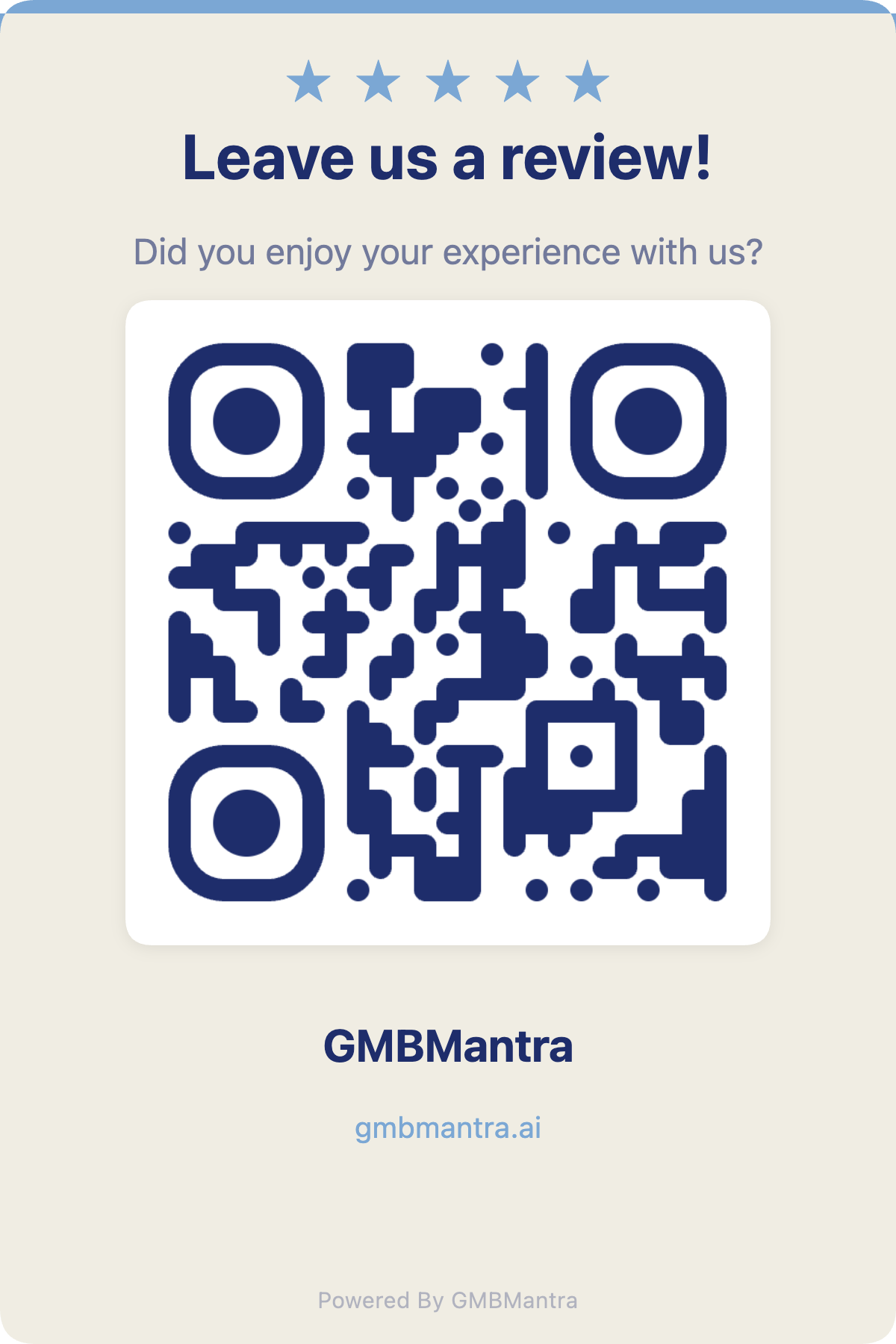 doodle-blue QR standee