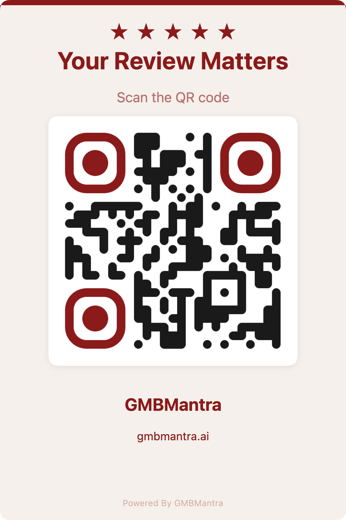 mandala-cream QR standee